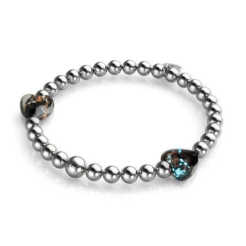 Obsidian | Firefly Glass Hearts Essence Armband